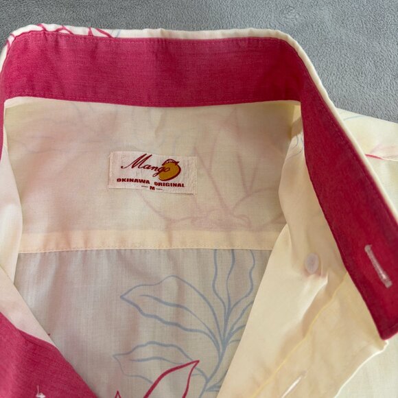 Mango floral pink and off-white button down - Picture 3 of 5